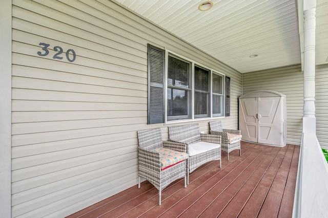 320 Williams Way S, Baiting Hollow, NY 11933 - view of wooden porch