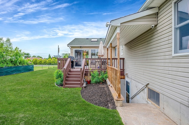 320 Williams Way S, Baiting Hollow, NY 11933 - view of yard with a wooden deck
