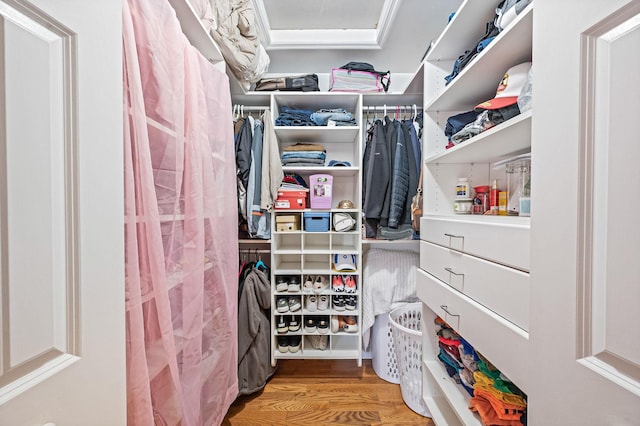 320 Williams Way S, Baiting Hollow, NY 11933 - spacious closet with wood finished floors