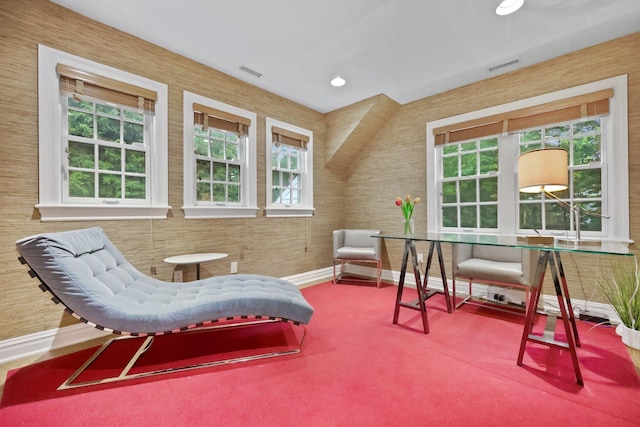 27 Olmsted Rd, Scarsdale, NY 10583 - sitting room with baseboards, recessed lighting, and carpet floors