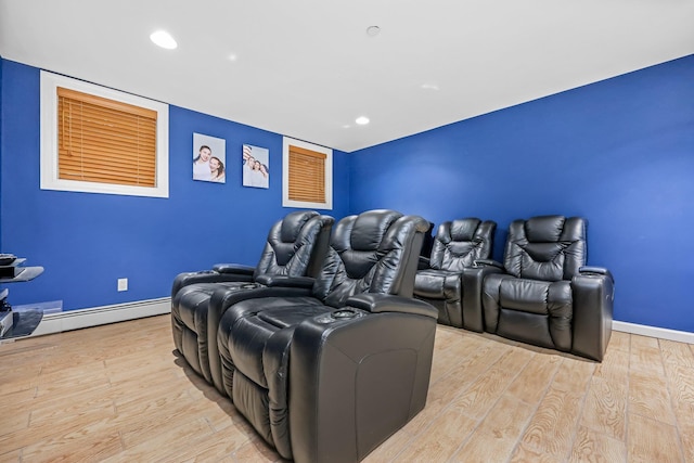 27 Olmsted Rd, Scarsdale, NY 10583 - cinema room featuring wood finished floors, baseboards, and recessed lighting