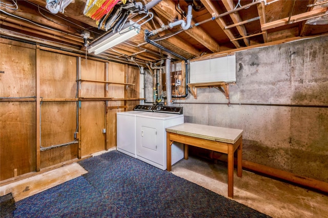 4 Roland Ct, Nanuet, NY 10954 - unfinished basement with independent washer and dryer