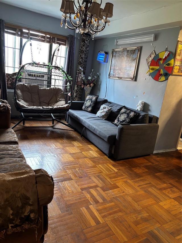 1920 S Mcgraw Ave S Unit 7D, Bronx, NY 10462 - living room with a chandelier