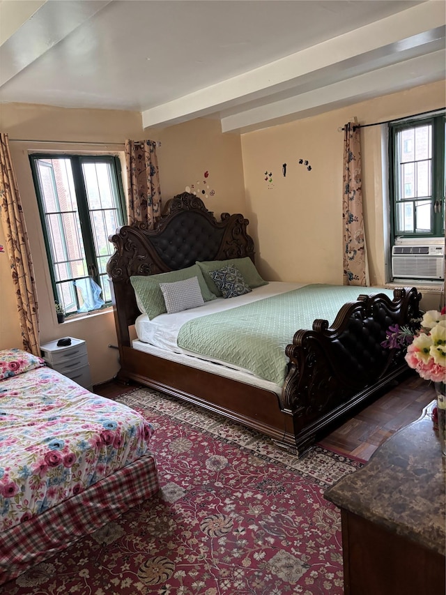 1920 S Mcgraw Ave S Unit 7D, Bronx, NY 10462 - bedroom with cooling unit and beam ceiling