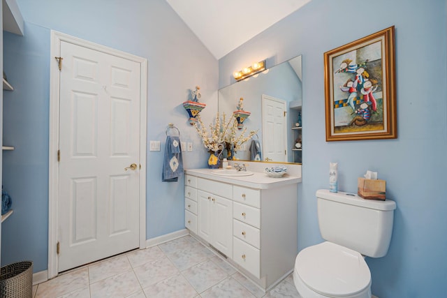 6 Ring Neck Ct, Wading River, NY 11792 - bathroom featuring vaulted ceiling and vanity