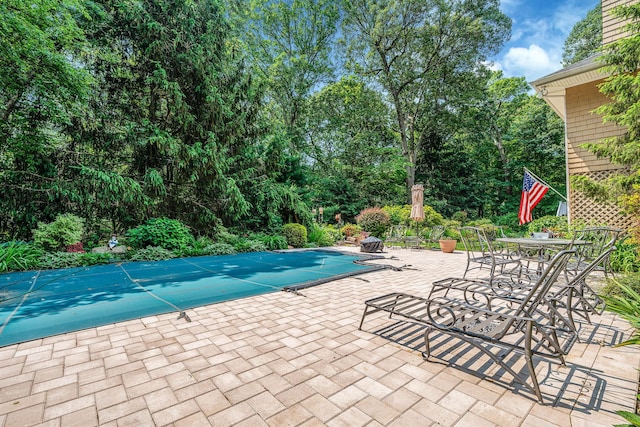 6 Ring Neck Ct, Wading River, NY 11792 - view of pool featuring a patio area and a covered pool
