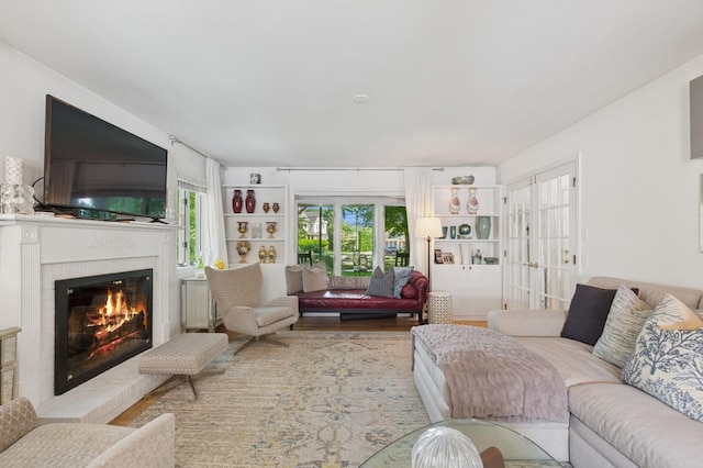 26405 Main Rd, Cutchogue, NY 11935 - living room with a brick fireplace