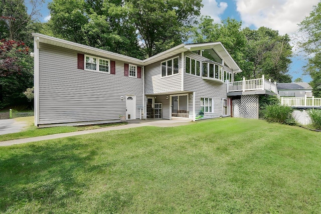 26 Crown Hill Rd, Wappingers Falls, NY 12590 - rear view of house with a yard and a deck
