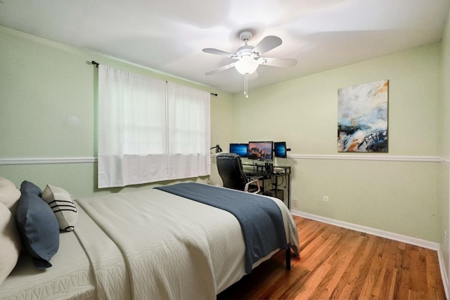 26 Crown Hill Rd, Wappingers Falls, NY 12590 - bedroom featuring wood finished floors, a ceiling fan, and a desk