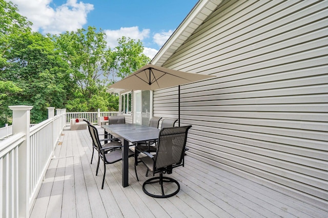 26 Crown Hill Rd, Wappingers Falls, NY 12590 - wooden deck featuring outdoor dining area
