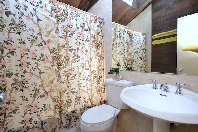 1318 Brooklyn Blvd, Bay Shore, NY 11706 - full bathroom with toilet and curtained shower
