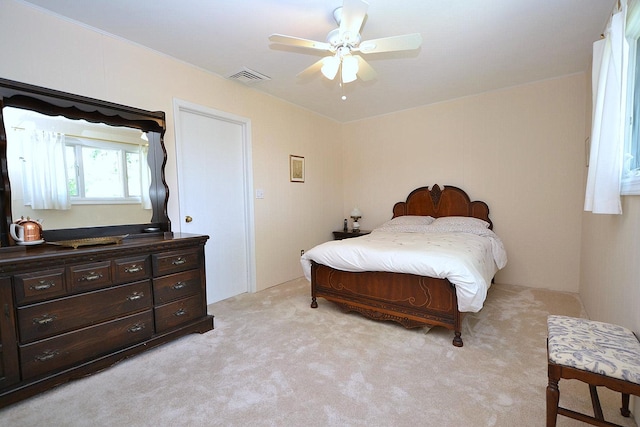 1318 Brooklyn Blvd, Bay Shore, NY 11706 - bedroom with light colored carpet and a ceiling fan