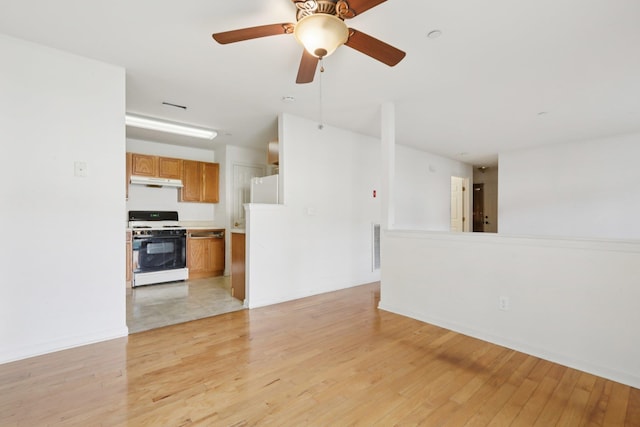 1080 Maggie Rd Unit 12-9, Newburgh, NY 12550 - unfurnished living room featuring light wood-style flooring and ceiling fan