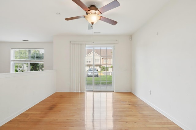 1080 Maggie Rd Unit 12-9, Newburgh, NY 12550 - unfurnished room featuring light wood-style flooring, a ceiling fan, and baseboards