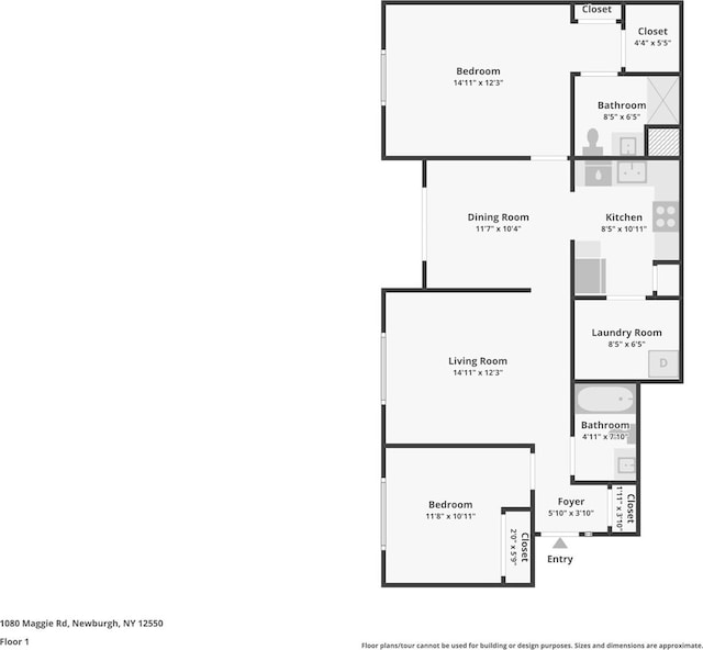 1080 Maggie Rd Unit 12-9, Newburgh, NY 12550 - floor plan / room layout