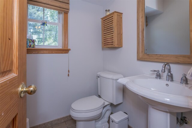 15 Candlestick Ct, Warwick, NY 10990 - half bathroom featuring toilet, tile patterned flooring, and a sink