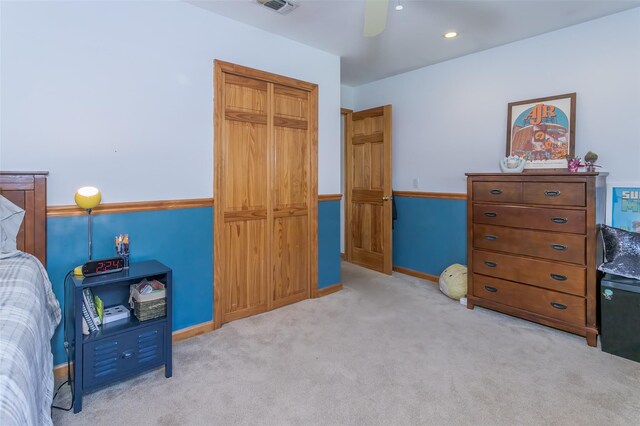 15 Candlestick Ct, Warwick, NY 10990 - bedroom featuring carpet floors, a closet, and a ceiling fan