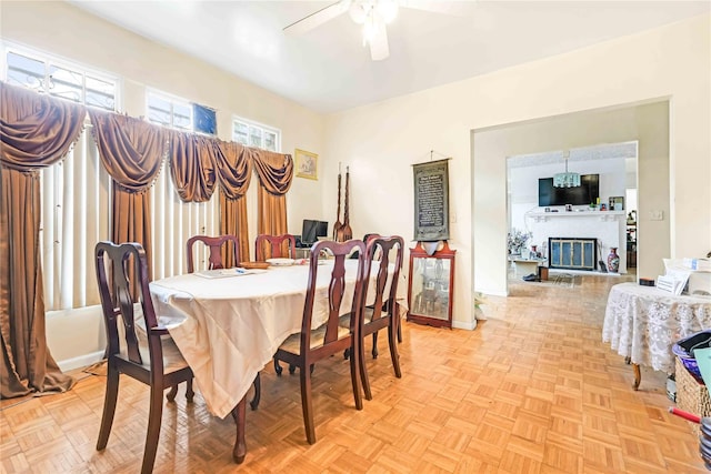 11480 178th Pl, Addisleigh Park, NY 11434 - dining space featuring ceiling fan and baseboards