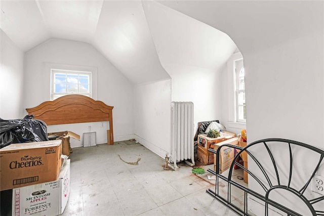 11480 178th Pl, Addisleigh Park, NY 11434 - additional living space featuring radiator, vaulted ceiling, and arched walkways