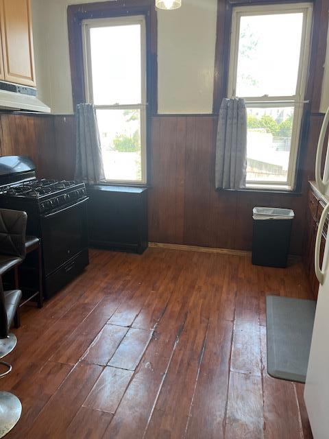 5436 Nurge Ave, Maspeth, NY 11378 - dining space with wood-type flooring and wainscoting