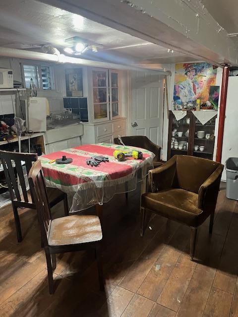 5436 Nurge Ave, Maspeth, NY 11378 - dining space featuring light wood finished floors
