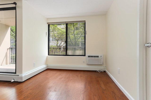 1155 Warburton Ave Unit 4G, Yonkers, NY 10701 - empty room featuring wood finished floors and a wall unit AC