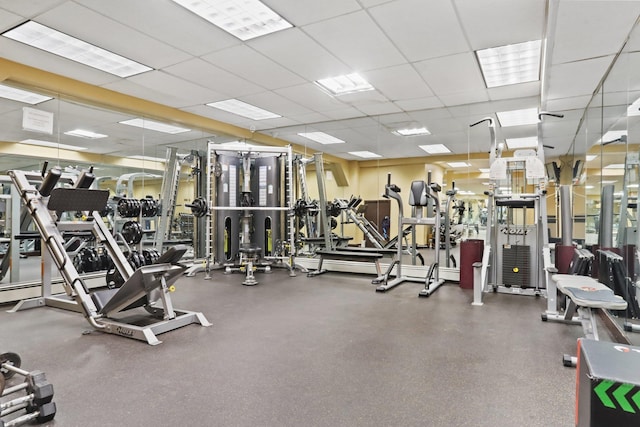 1155 Warburton Ave Unit 4G, Yonkers, NY 10701 - gym featuring a drop ceiling