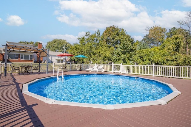 2 Joseph St, West Haverstraw, NY 10993 - view of pool featuring a deck and a pergola