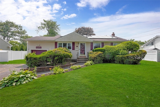 53 Wiltshire Dr, Commack, NY 11725 - view of front of home with solar panels and driveway