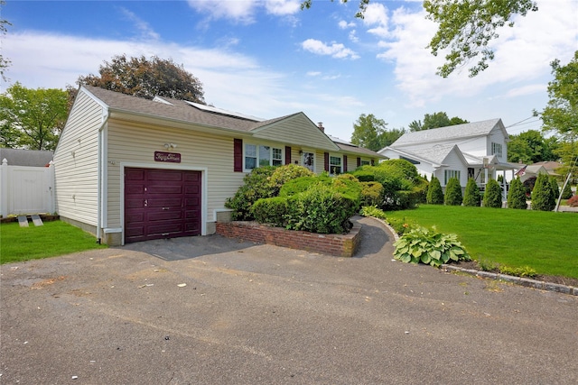 53 Wiltshire Dr, Commack, NY 11725 - view of front of property with a garage, asphalt driveway, and roof with shingles