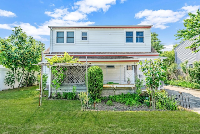 859 Franklin Ave, Valley Stream, NY 11580 - rear view of property with covered porch