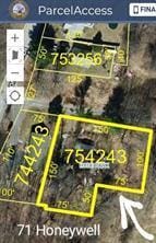 71 Honeywell Ln, Hyde Park, NY 12538 - map of property location featuring property boundaries highlighted