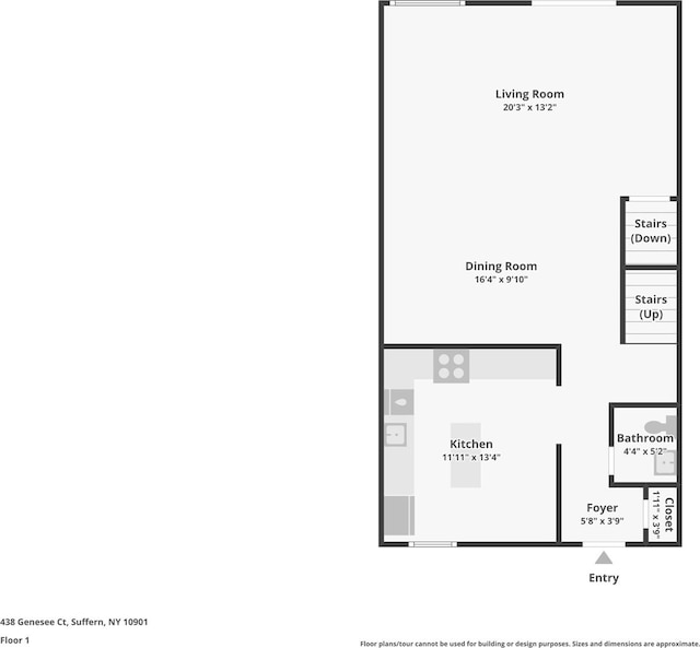 438 Genesee Ct, Suffern, NY 10901 - view of floor plan / room layout