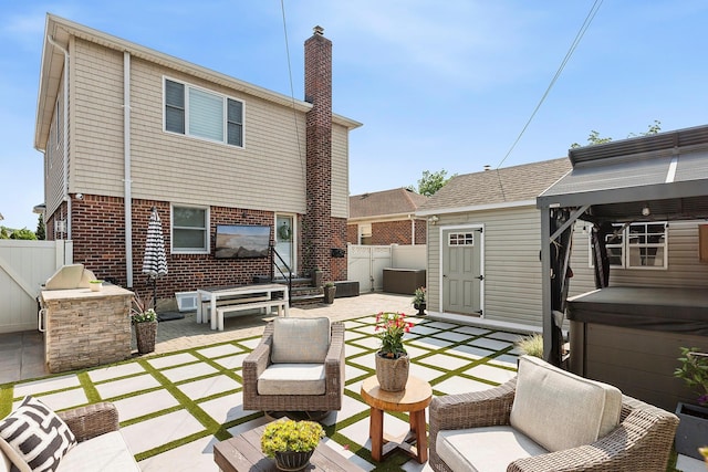 15707 22nd Ave, Whitestone, NY 11357 - fenced backyard with a patio area