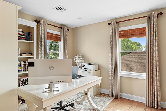 15707 22nd Ave, Whitestone, NY 11357 - home office with wood finished floors and baseboards