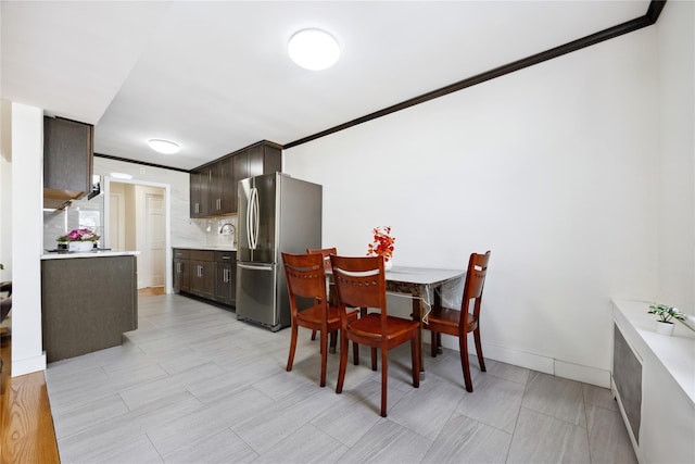 134-54 Maple Ave Unit 3W, Flushing, NY 11355 - dining area with ornamental molding and baseboards