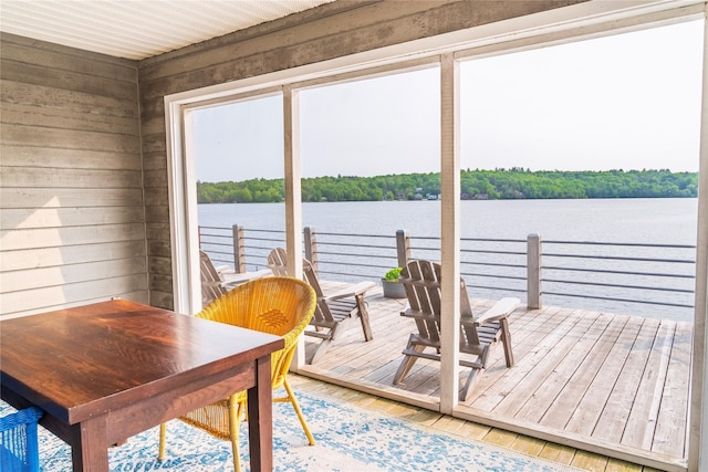 13 W Shore Rd, Kauneonga Lake, NY 12749 - sunroom with a water view