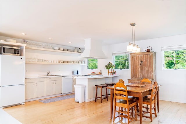 13 W Shore Rd, Kauneonga Lake, NY 12749 - dining space featuring light wood-type flooring and recessed lighting