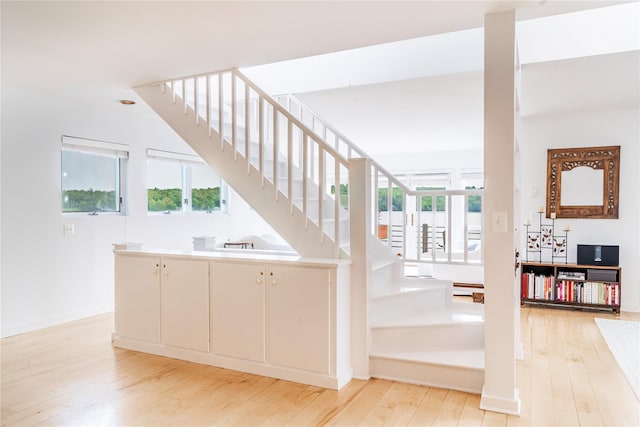 13 W Shore Rd, Kauneonga Lake, NY 12749 - stairway with hardwood / wood-style flooring