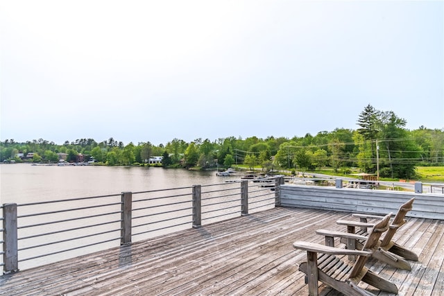 13 W Shore Rd, Kauneonga Lake, NY 12749 - deck featuring a water view