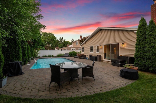 105 Shoreham Way, Merrick, NY 11566 - view of swimming pool with a patio area and a fenced backyard