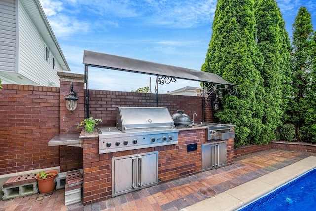 16136 90th St, Howard Beach, NY 11414 - view of patio featuring a swimming pool