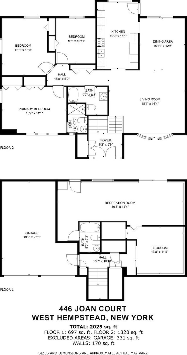 446 Joan Ct, West Hempstead, NY 11552 - view of floor plan / room layout