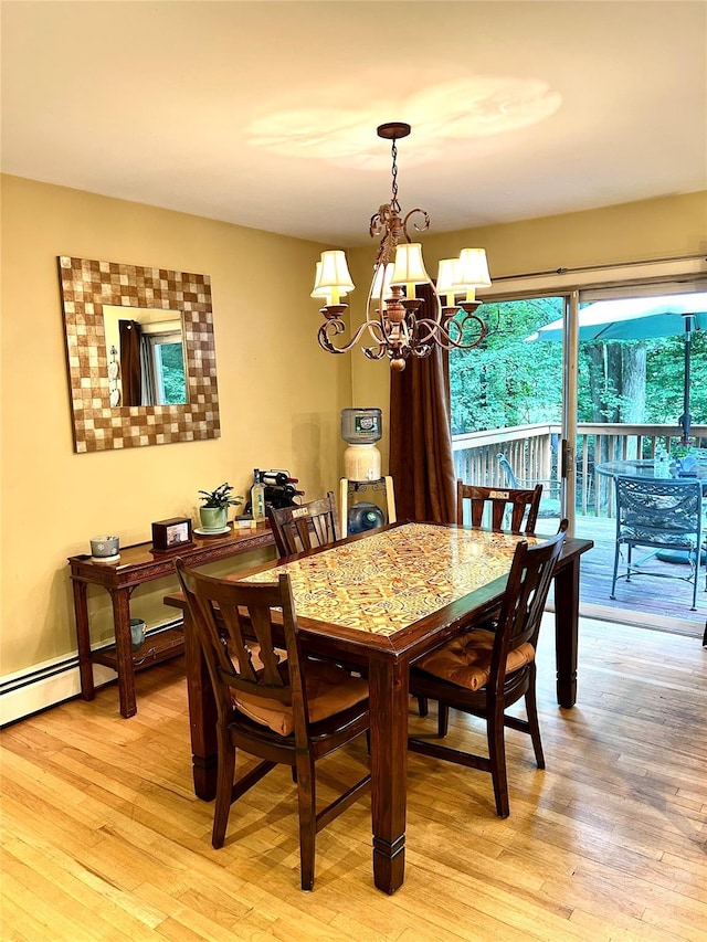 7 S Van Dyke Ave, Airmont, NY 10901 - dining room featuring light wood finished floors and a chandelier