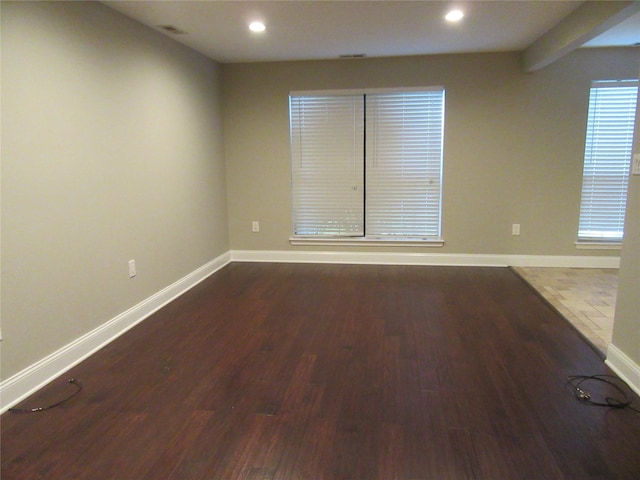 1 Brook Dr Unit 13, Washingtonville, NY 10992 - empty room featuring dark wood finished floors and recessed lighting