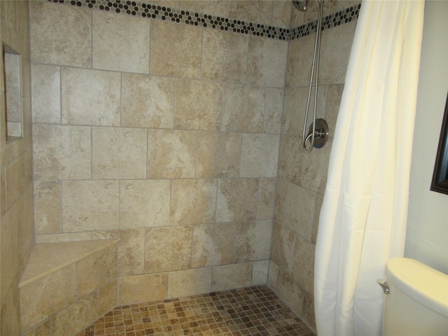 1 Brook Dr Unit 13, Washingtonville, NY 10992 - bathroom with tiled shower and toilet