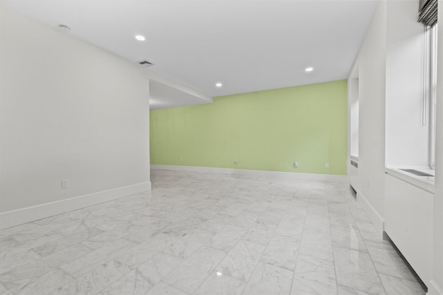 341 Furnace Dock Rd Unit 30, Cortlandt Manor, NY 10567 - spare room with light marble finish flooring, recessed lighting, and a smoke detector