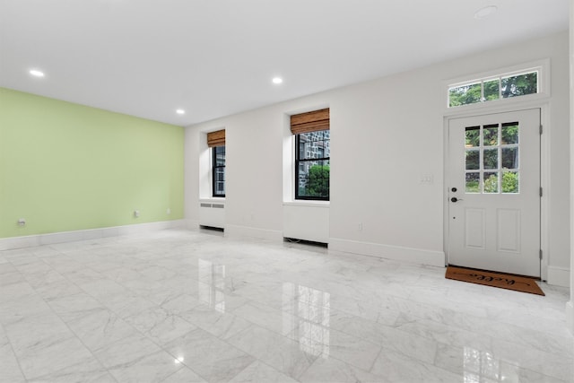 341 Furnace Dock Rd Unit 30, Cortlandt Manor, NY 10567 - entrance foyer with light marble finish floors, plenty of natural light, and recessed lighting