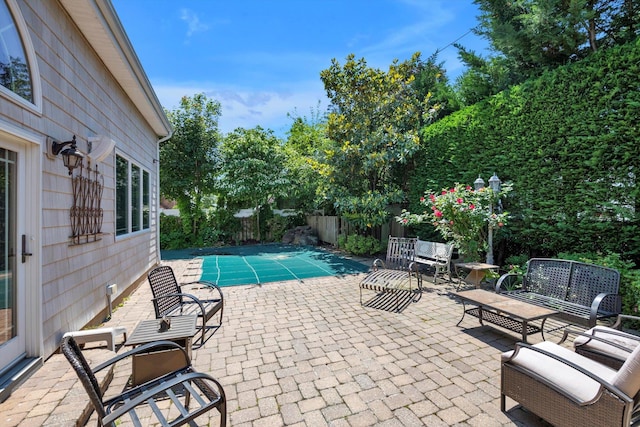 251 Wilmot Dr, Hewlett, NY 11557 - view of swimming pool featuring a patio area and a fenced backyard