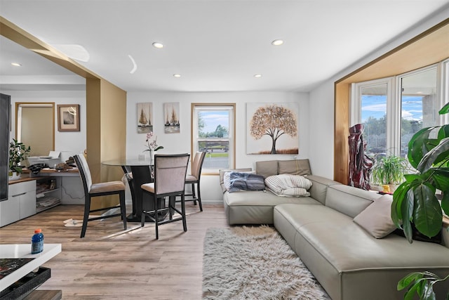 31 Forestburgh Rd, Monticello, NY 12701 - living area featuring plenty of natural light, recessed lighting, and light wood-style flooring